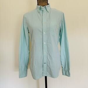 GAP The Modern Oxford Cotton Surf Spray Green Blue Preppy Summer Shirt Sz Small
